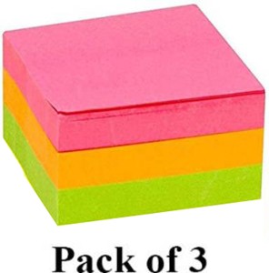 DALUCI 3 X 3 Sticky Notes Notepad 300 Sheets Regular, 3 Colors
