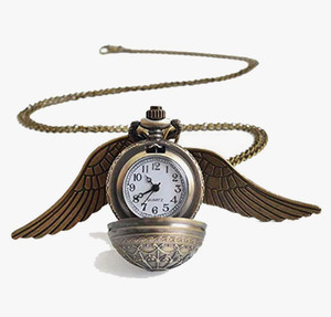 Mubco Harry Potter Golden Snitch Ball Pendant Pocket Watch Quartz