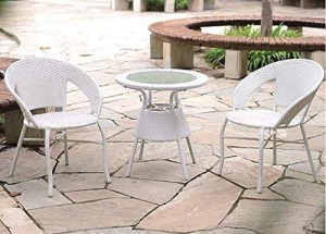 SPYDER HOME DECORE white Metal Table & Chair Set