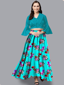 Flipkart crop top top and long skirt
