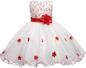 Wish Little Girls Midi Knee Length Festive Wedding Dress Price in