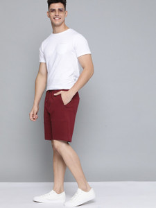 Maroon shorts mens outfit store