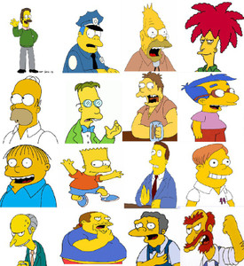 The simpsons deals characters name