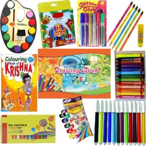  anjanaware Complete Canvas Painting Kit, Festive Combo kit, canvas painting kit, Colours Set, Painting Set