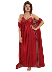 Romaisa Women Nighty with Robe Buy Romaisa Women Nighty with