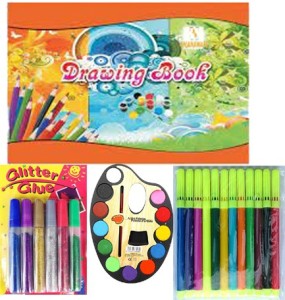 anjanaware Activity Series-Painting Kit Art Set Drawing Kit Sketch Pen  Crayons Set Drawing Book All-In-One DIY Craft Set for Kids from 3-14 Years  - Activity Series-Painting Kit Art Set Drawing Kit Sketch