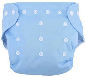 fluttr 100 Cloth Diapers for Babies Washable with Adjustable Blue