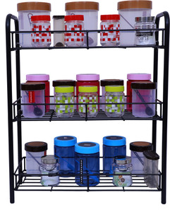 D V ENGINEERING Utensil Kitchen Rack Iron 3 Tier Kitchen Storage Shelf Stand Kitchen Countertop Organizer Spice Rack Price in India Buy D V