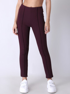 FABALLEY Maroon Jegging Price in India Buy FABALLEY Maroon