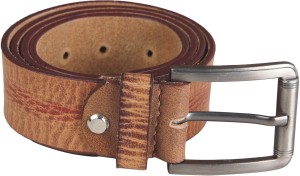 NUKAICHAU Men Casual Tan Genuine Leather Belt