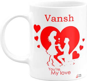 SAHU KRAFT Vansh You Are My Love Couple Heart Coffee Gift For Friend Valentine s day Ceramic Coffee Mug Price in India Buy SAHU KRAFT Vansh You Are My Love Couple Heart