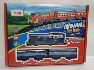 Blue train toy store