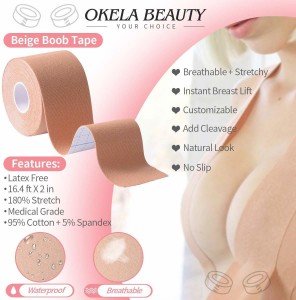 Breast Lift Tape for Large Breasts, Breathable Chest Support Tape, Athletic  Tape Body Tape,Push Up Clear boobytape