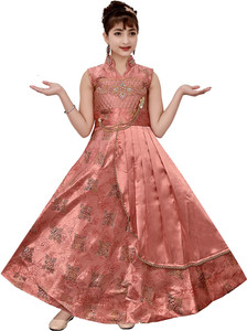 VIVEKGARMENT Girls Maxi Full Length Party Dress Price in India