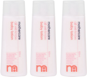 Mothercare All We Know Baby Lotion 100ml pack of 3 Price in India Buy Mothercare All We Know Baby Lotion 100ml pack of 3 Online In India