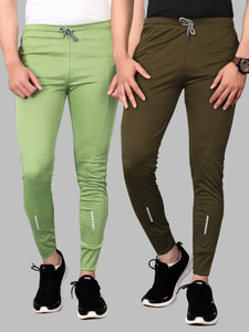 GLEAMRUSH Printed Men Dark Green, Light Green Track Pants