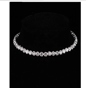 Thin diamond choker necklace top