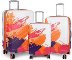 Buy Hayat Tourister Multi Colour Brush Set of 2  Trolley Bag 20  24  Inch Checkin Luggage  26 inchMulticolor Online at desertcartINDIA