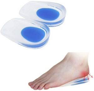 CANDYVILLA Silicon Gel Heel Pad Plantar Fasciitis Silicone Heel
