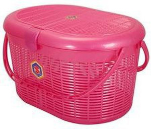 Jai Shoppee Plastic Mutipurpose Picnic Basket Wth Lid and Handle