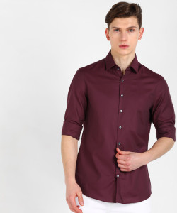 Calvin klein burgundy top dress shirt