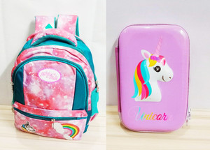 Rainbow unicorn school bag best sale