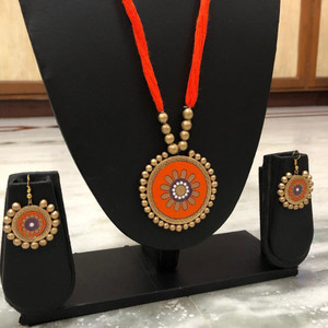 Lisma Fashion Terracotta Orange Jewellery Set Price in India Buy