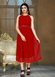 Western red sale gown