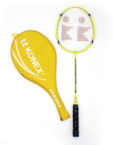 Konex Badminton Racket - One Racket with 3/4th Cover (Free) CLS-013 Yellow  Strung Badminton Racquet - Buy Konex Badminton Racket - One Racket with 