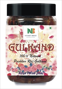Nature's Bridge Natural Gulkand Jar Pack (400 Gm) / Pushkar Raj Gulkand / Rose Petal Jam 400 g