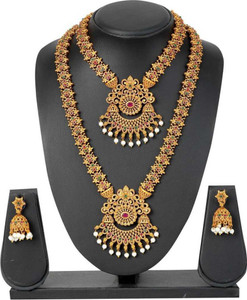 TONOLIKA JEWELLERY Metal Gold plated Gold Jewellery Set Price in India Buy TONOLIKA JEWELLERY Metal Gold plated Gold Jewellery Set Online at Best Prices in India Flipkart