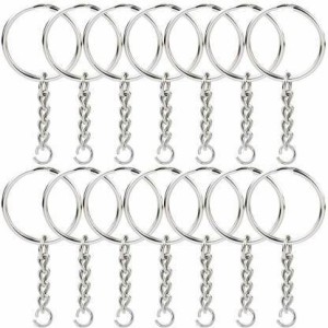 CousinDIY Silver Split Ring Key Chain with Clip, 3 Pc. Pack 