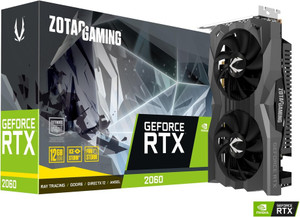 ZOTAC RTX 2060 Twin Fan GDDR6 12 GB NVIDIA Chipset 192 bit 1650 