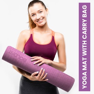 BOLDFIT ProGrip Yoga Mat for men and women, (6mm) Extra Thick