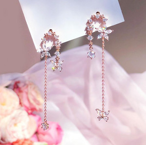 Korean flower deals earrings