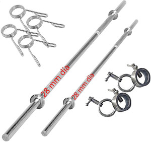 HACKERX 3 feet 4 Feet Solid 28 mm Thickness Barbell Standard