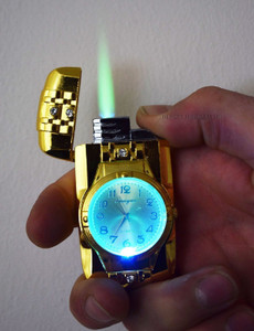Explorer Golden Watch Pocket Size Jet Flame Lighter A025 Heavy Metal Body PIA INTERNATIONAL FIRST QUALITY pocket watch Pocket Lighter Price in India