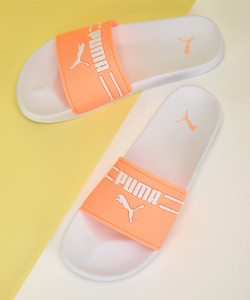 Neon puma slides sales