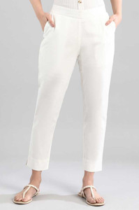 Fabricmode Regular Fit Women White Trousers Buy Fabricmode