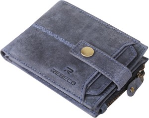 REBECO Men Casual, Formal Blue Genuine Leather Wallet