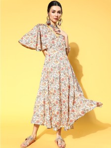 mokshi Women Fit and Flare Yellow Dress - Buy mokshi Women Fit and Flare Yellow Dress Online at Best Prices in India | Flipkart.com