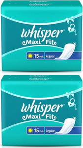 Whisper maxi fit regular 15 pads sale