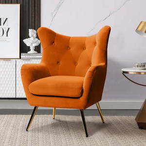 Smilemindia PREMIUM LOOK GOLDEN LEG LIVING ROOM CHAIR S008 colour