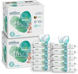 Pampers Baby Diapers and Wipes - Two Pure Protection Disposable Baby  Diapers Size 2 - S - M - Buy 0 Pampers Tape Diapers