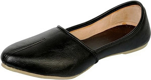 simranfootwear BLACK RAJASTHANI JUTTI MADE WITH SOFRT MATERIAL AND