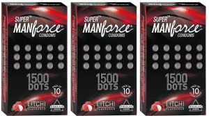 MANFORCE Litchi Flavoured - 1500 Dots Combo 3 (Concealed/Confidential Packaging) Condom