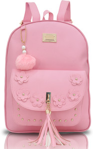 CRESCA Leather Students School Backpack Bags For Girls 10 L Backpack pink Price in India Flipkart