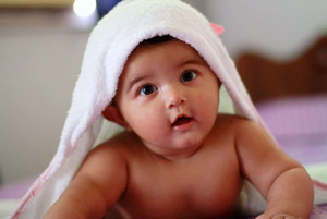 Cute baby deals in towel