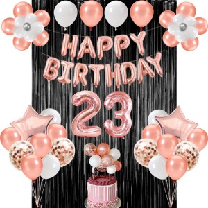 FLICK IN 23rd Birthday Decorations for Girls Happy 23 Birthday Rose Gold Decoration Items Price in India - Buy FLICK IN 23rd Birthday Decorations for Girls Happy 23 Birthday Rose Gold Decoration
