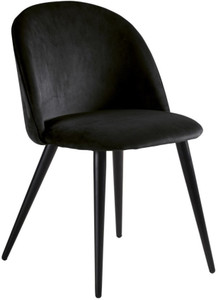 Black velvet dining chairs store
